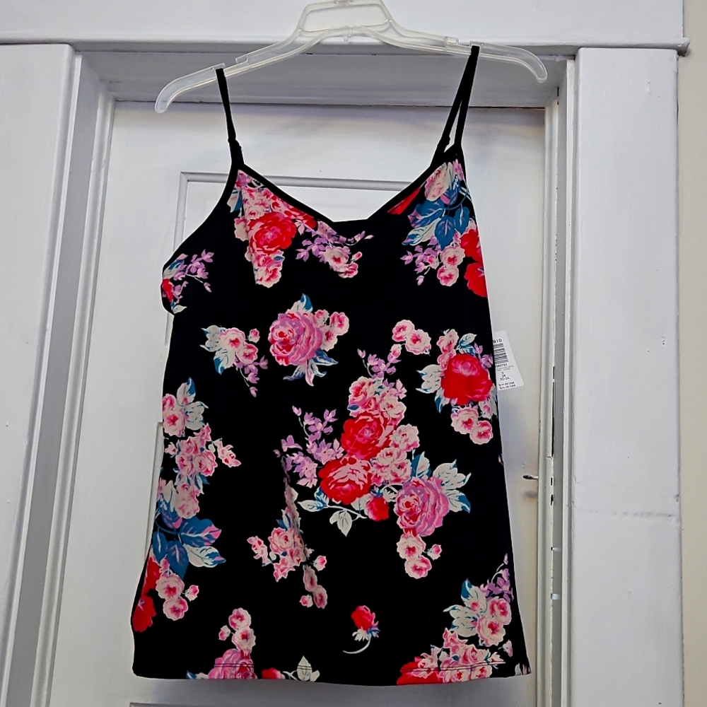 Torrid Black Floral Camisole